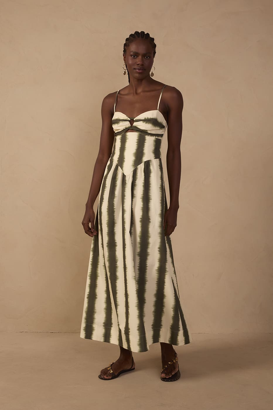 VESTIDO LARGO LISTRA BAMBÚ