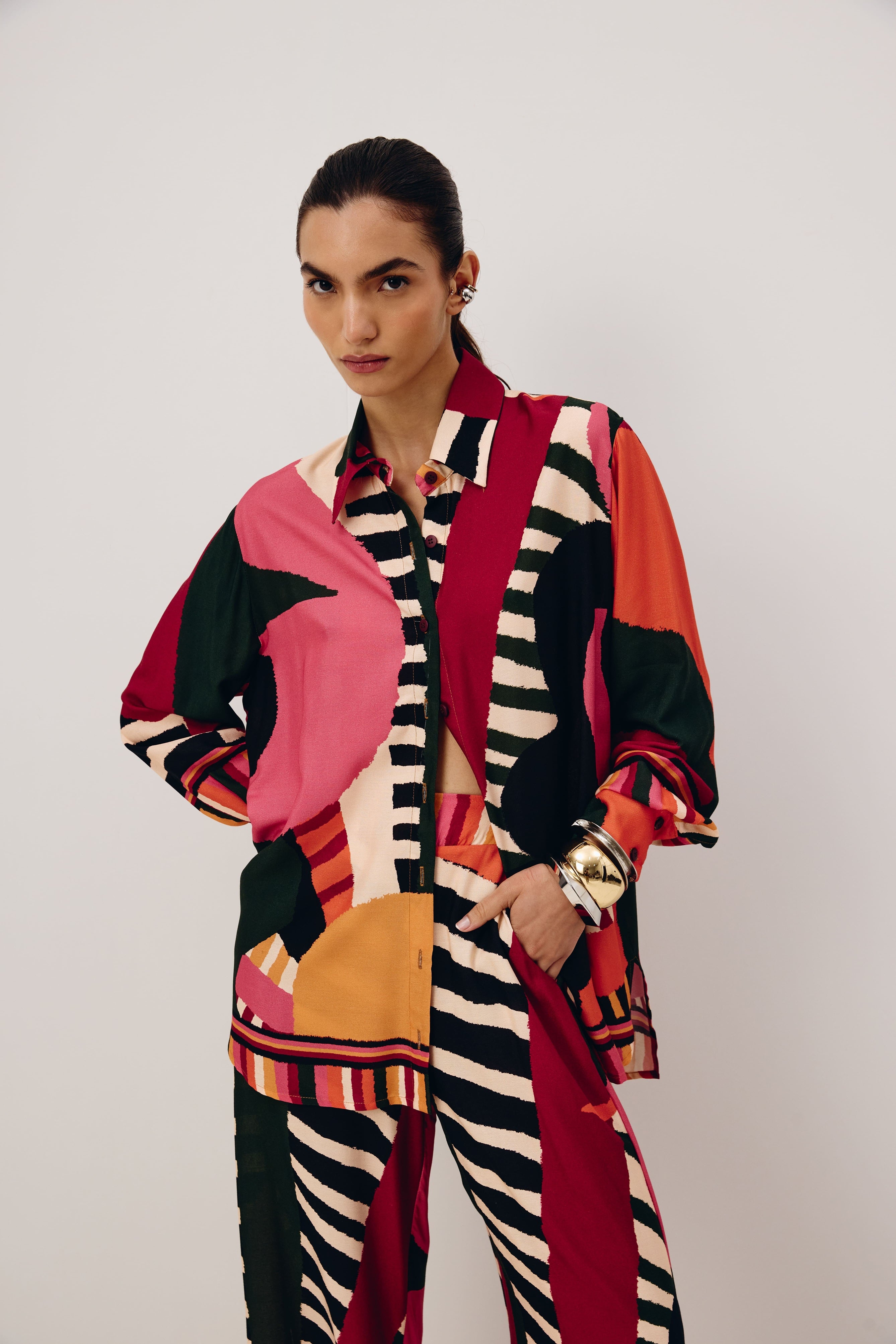 CAMISERO GEO PRINT