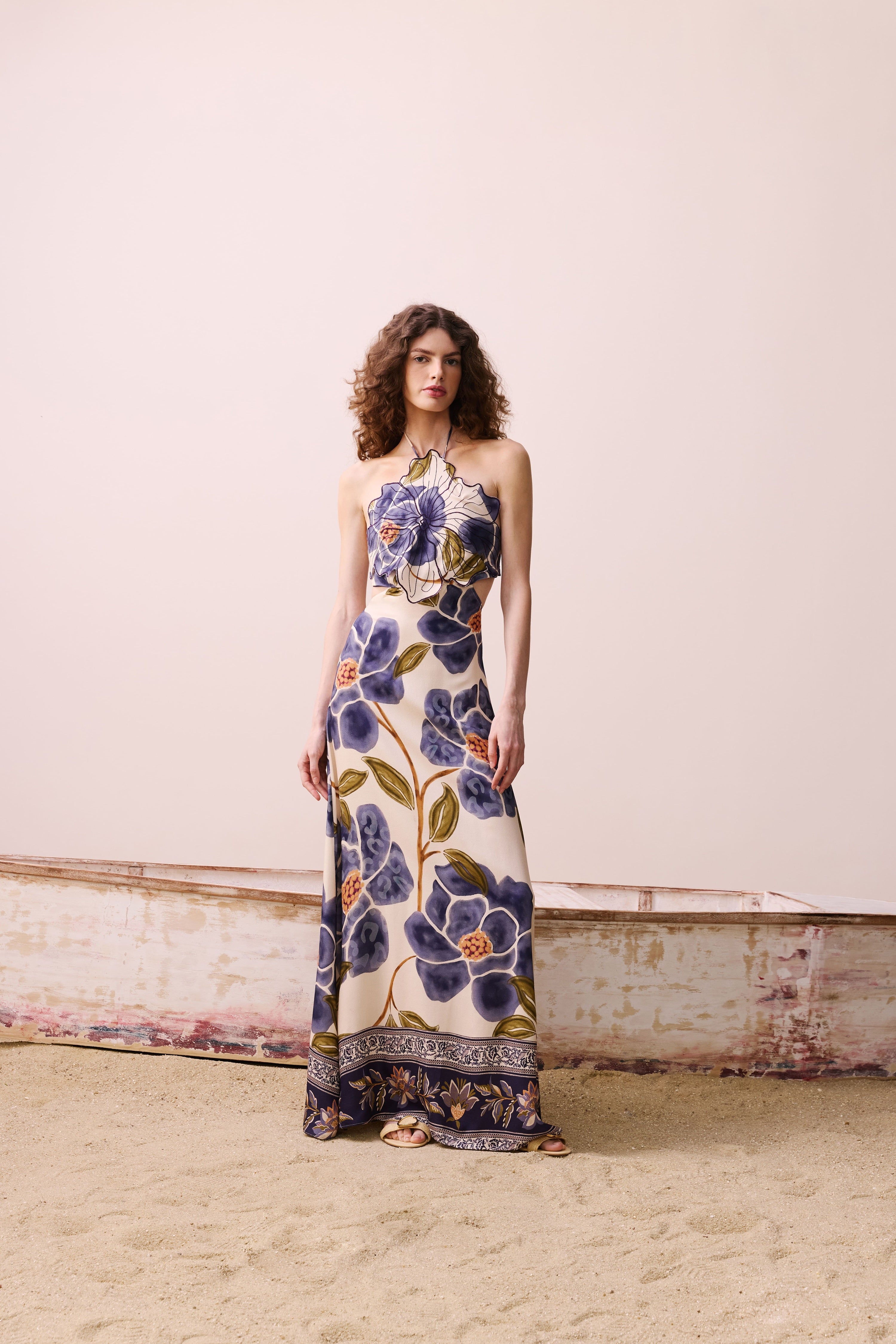 VESTIDO LARGO FLOR PAPOULA