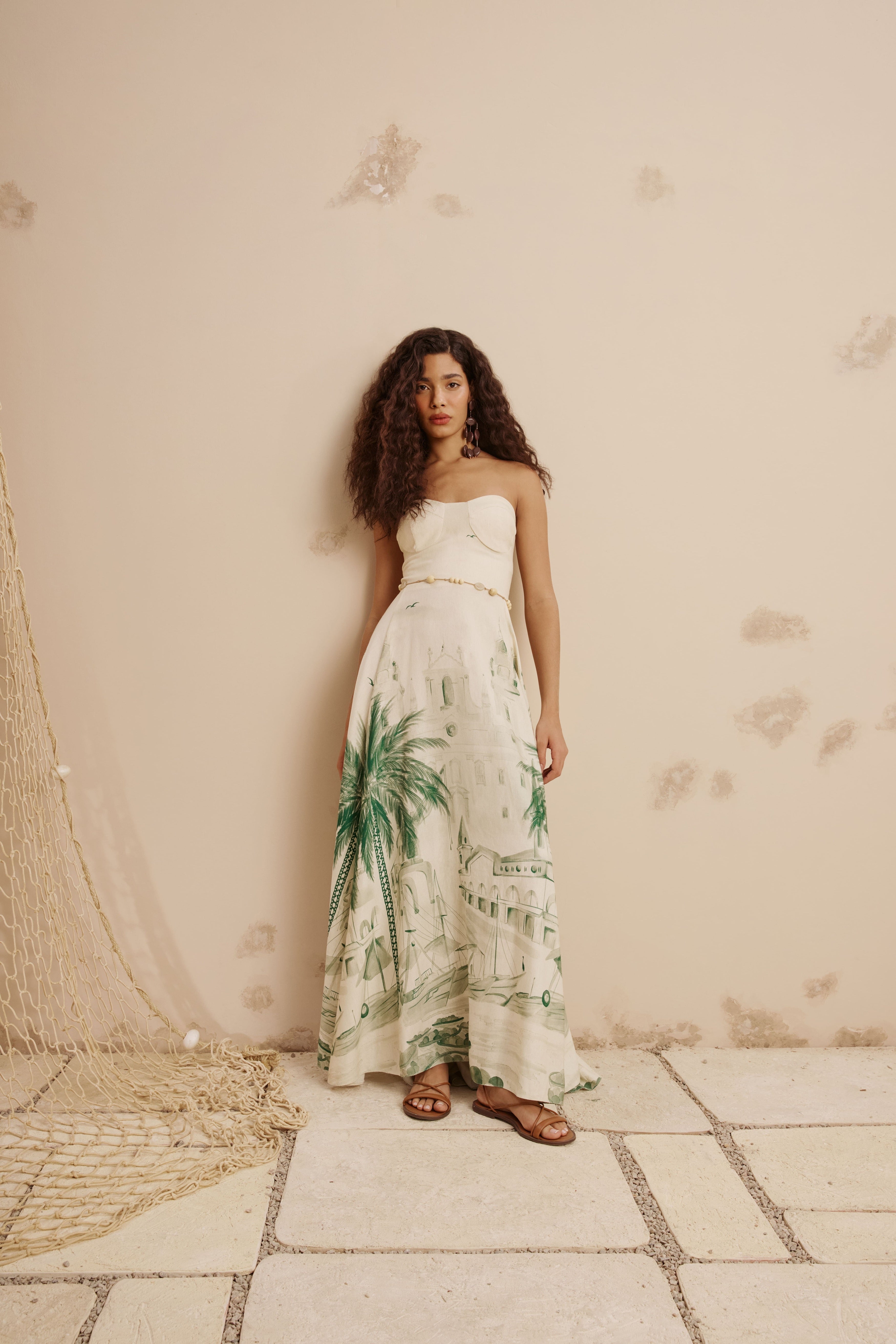 VESTIDO LARGO STRAPLESS BELEM