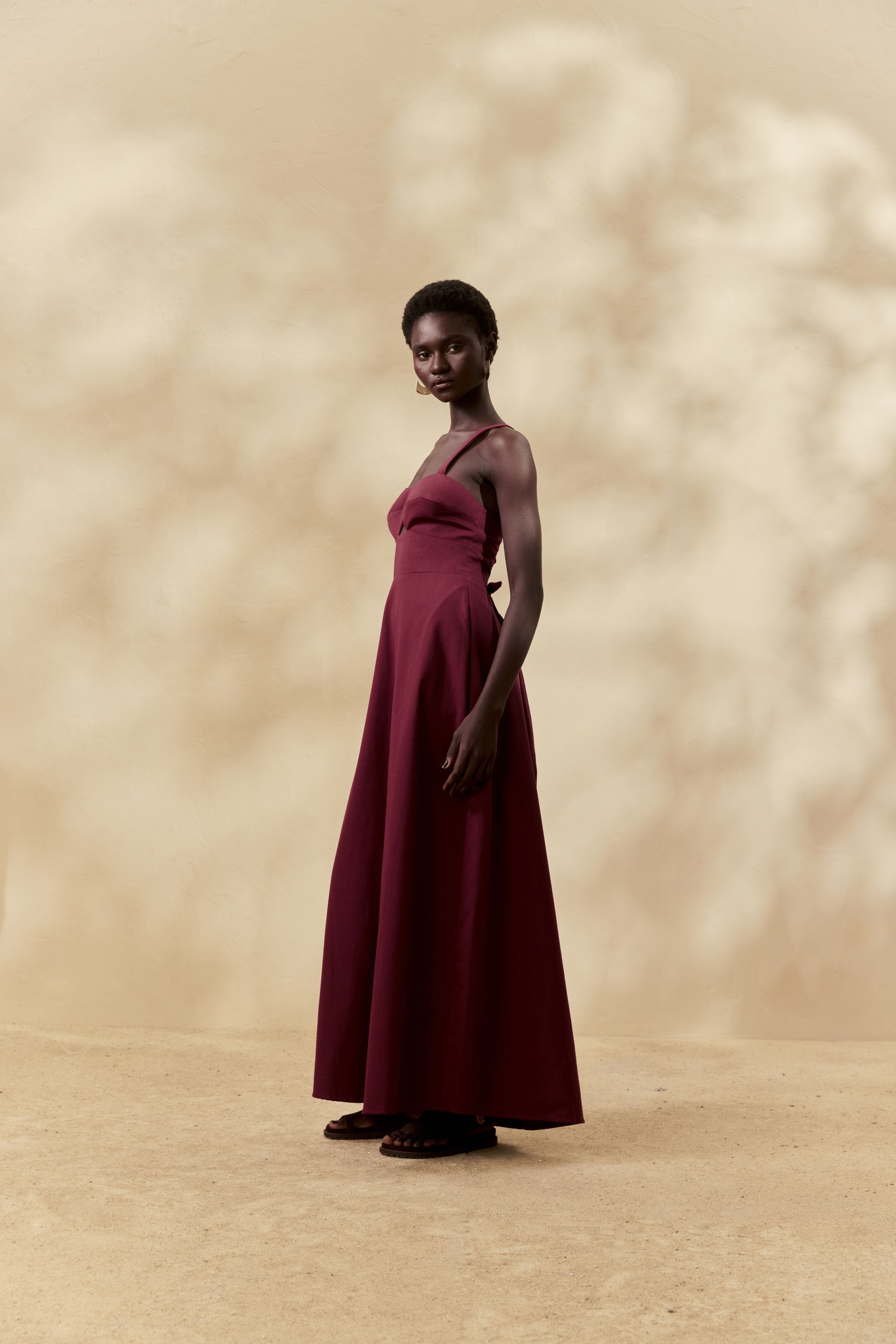 VESTIDO LONGO WINE