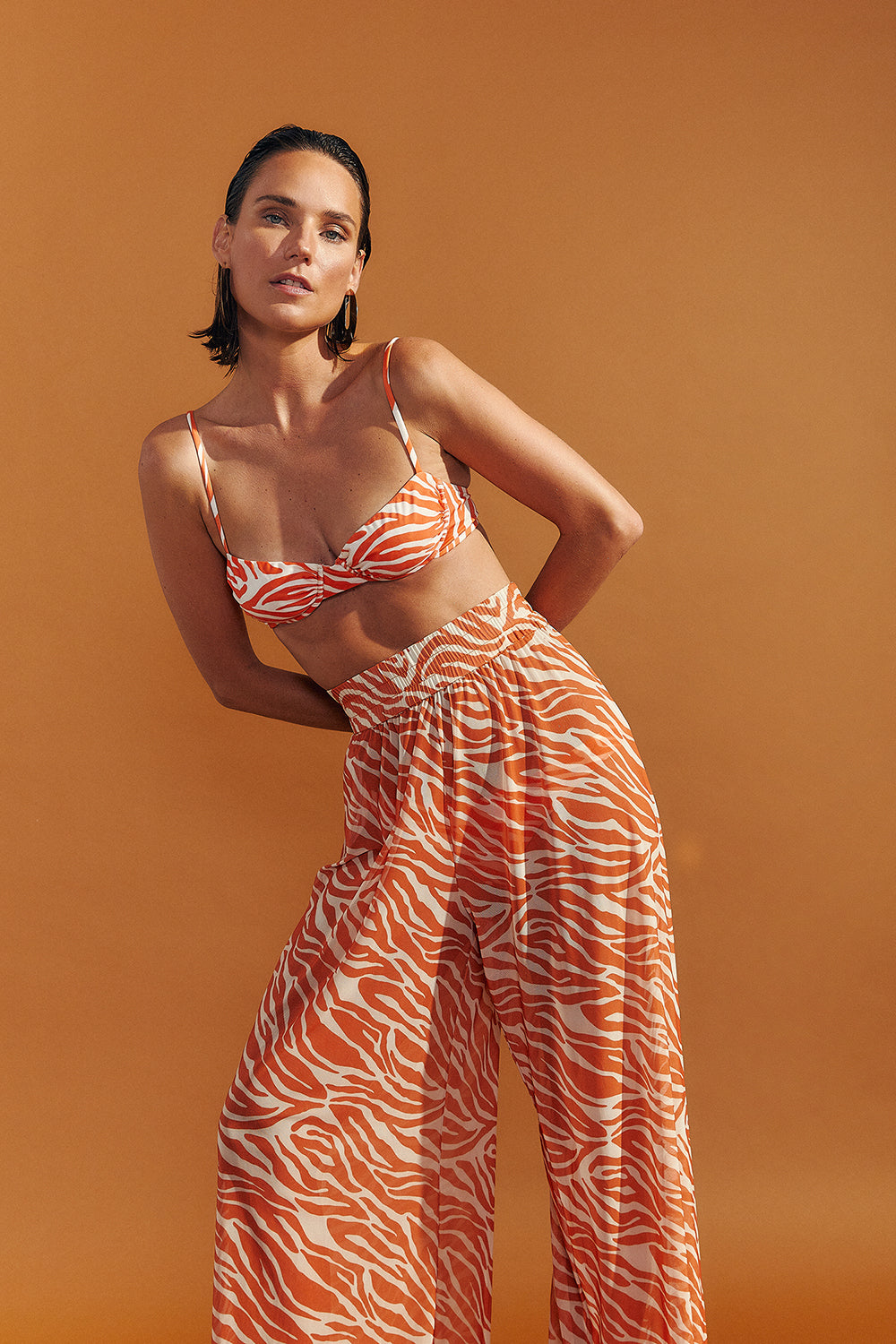PANTALÓN TRANSPARENCIA ESTAMPA ZEBRA