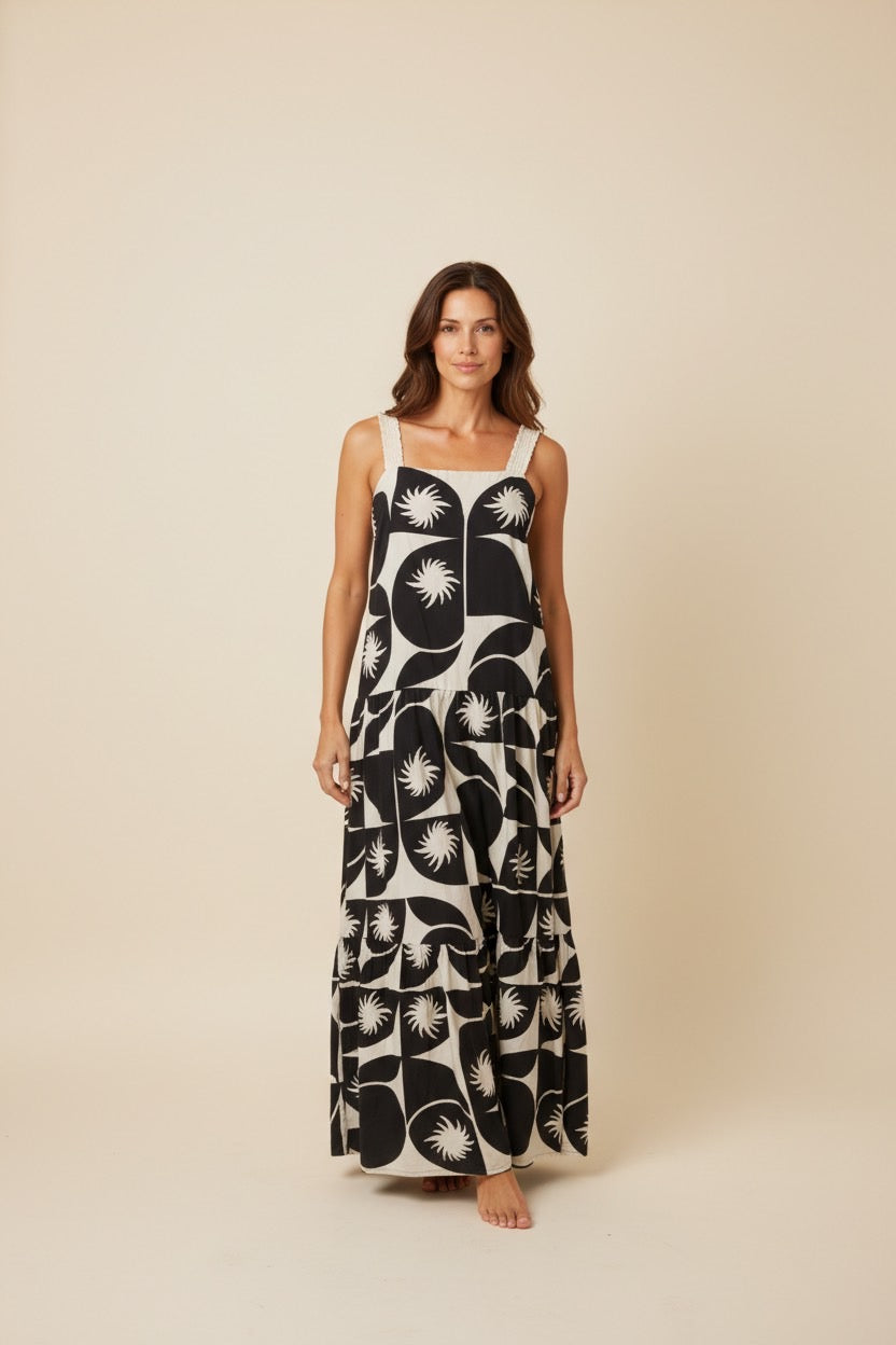 VESTIDO LARGO JACANA PRETO