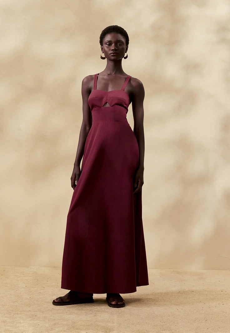 VESTIDO LONGO WINE