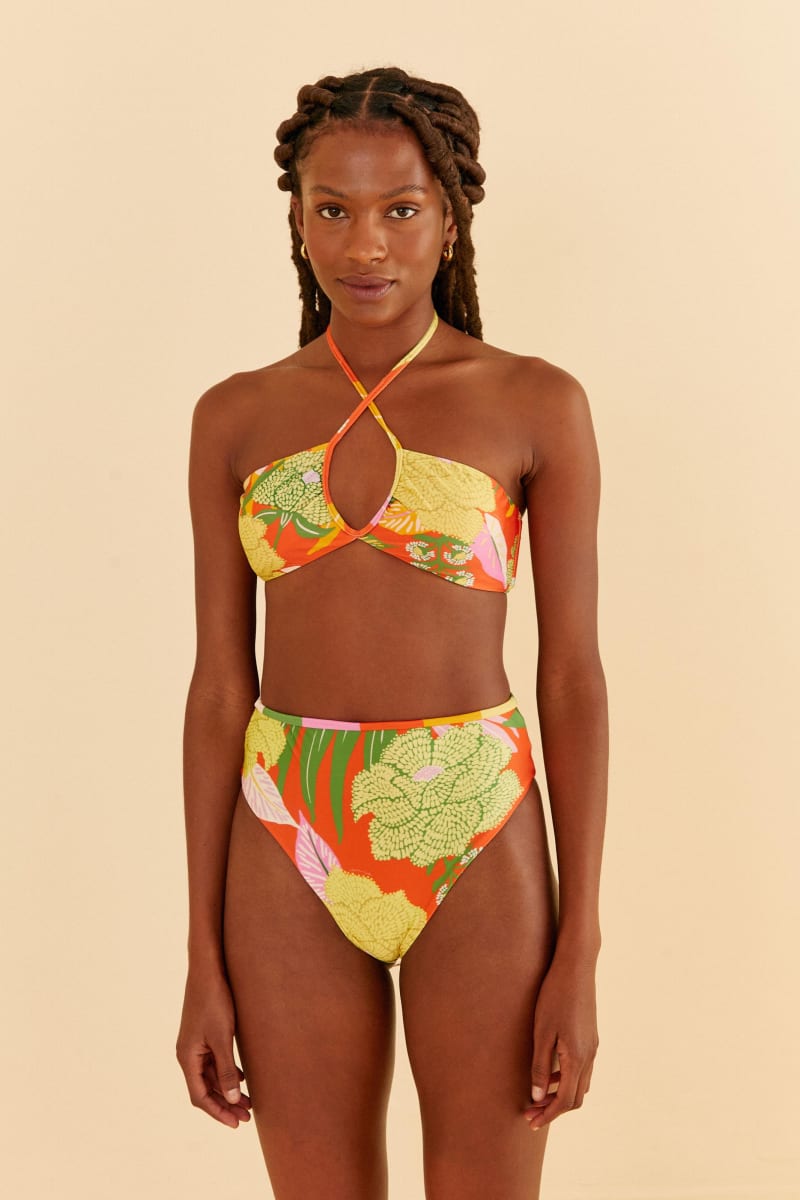 BIKINI FLORAL NEON