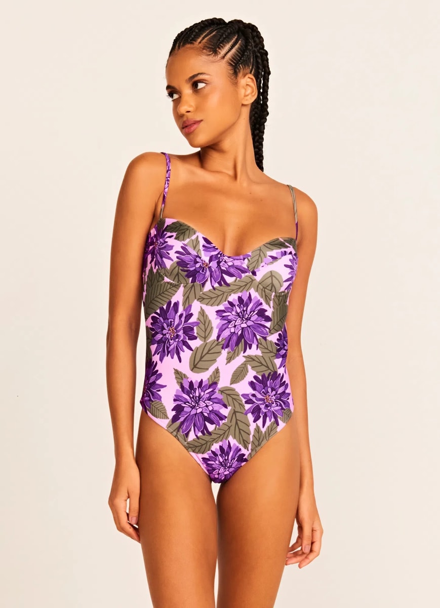 TRAJE DE BAÑO MAISA FLORAL PURPLE