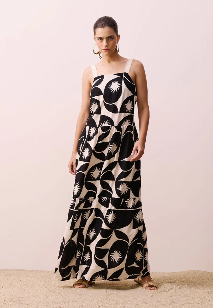 VESTIDO LARGO JACANA PRETO